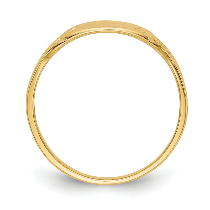 14K Polished Rectangular Baby Signet Ring