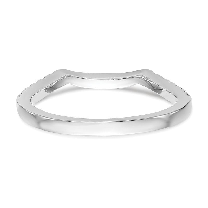 14K White Gold 1/5 carat Lab Grown Diamond VS/SI  D E F  Wedding Band