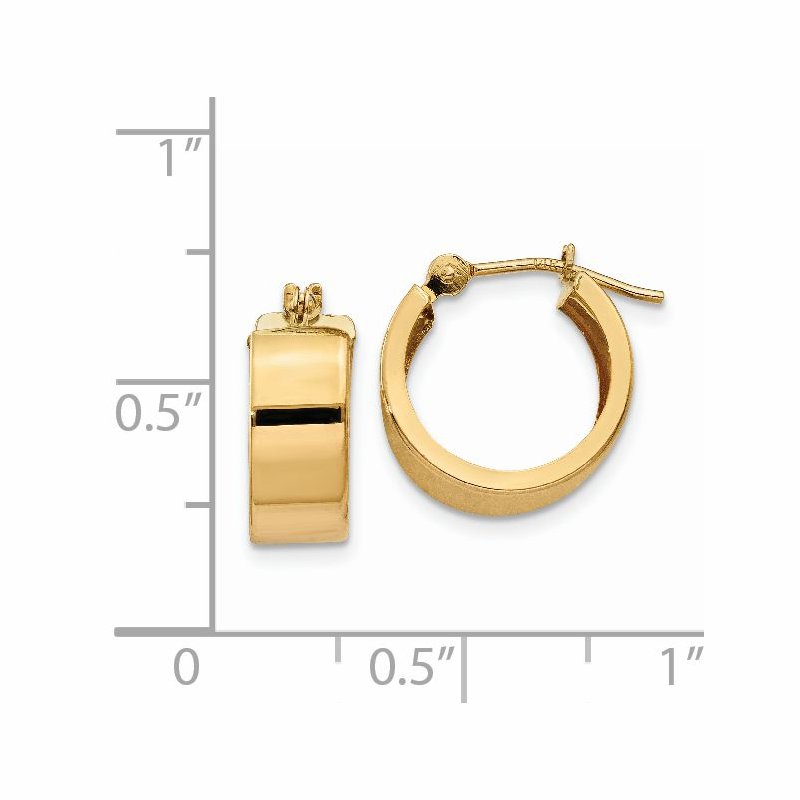 14k Polished Hoop Earrings