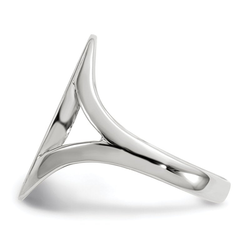 14k White Gold 9.0x17.0mm Closed Back Signet Ring