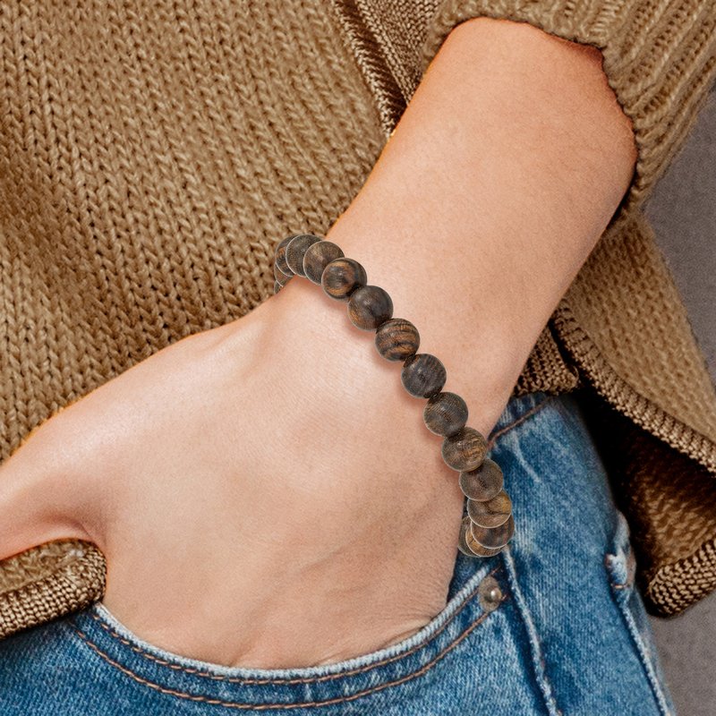 8mm Tigerwood Beaded Stretch Bracelet
