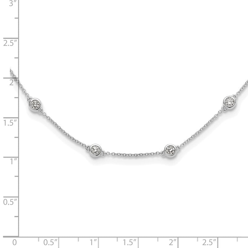 14K Rose Gold 3/8 carat Lab Grown Diamond VS+ F+ Complete 7 Station 7 in Bracelet