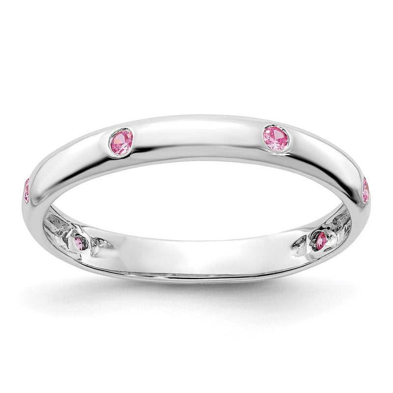 14k Rose Gold 6-stone Diamond Band