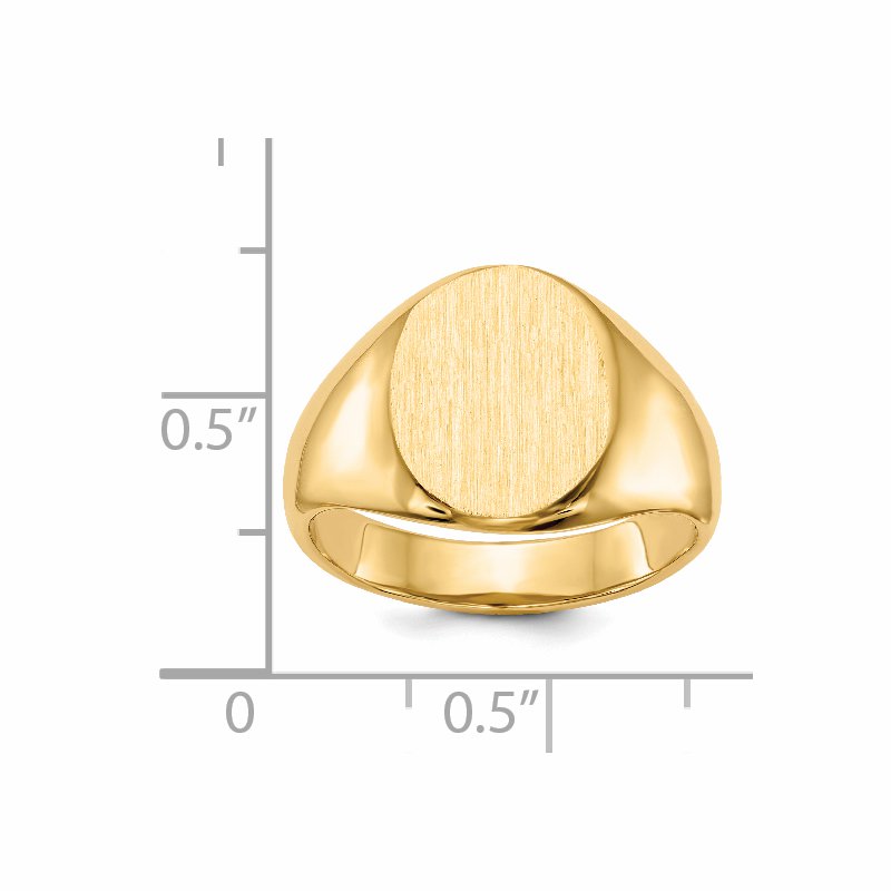 14k 11.5x13.5mm Open Back Signet Ring