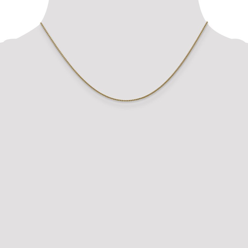 14K 1mm D/C Spiga Chain Anklet