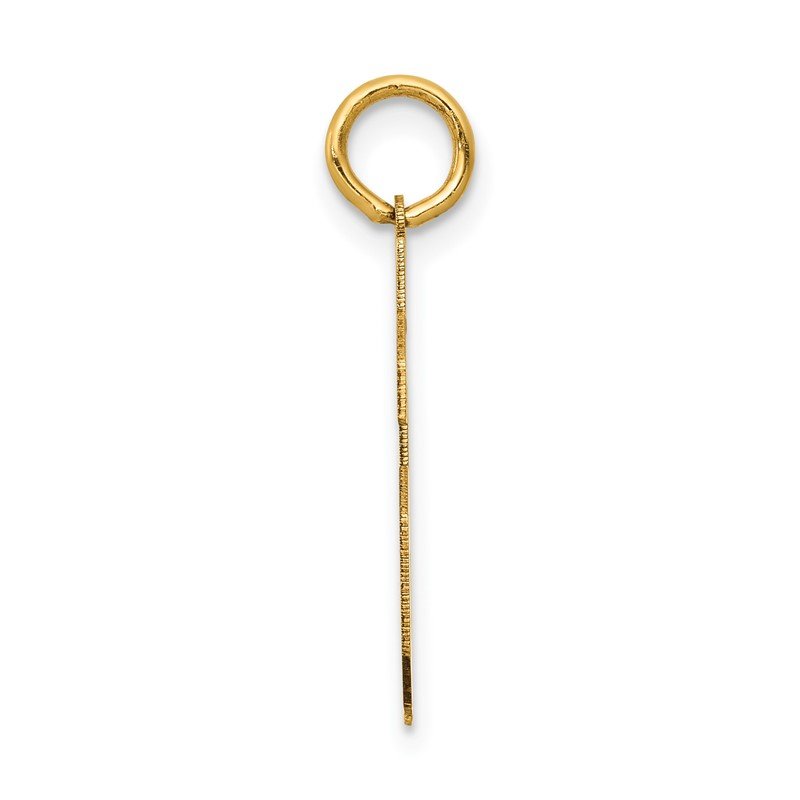 14k Medium Satin Number 46 Charm