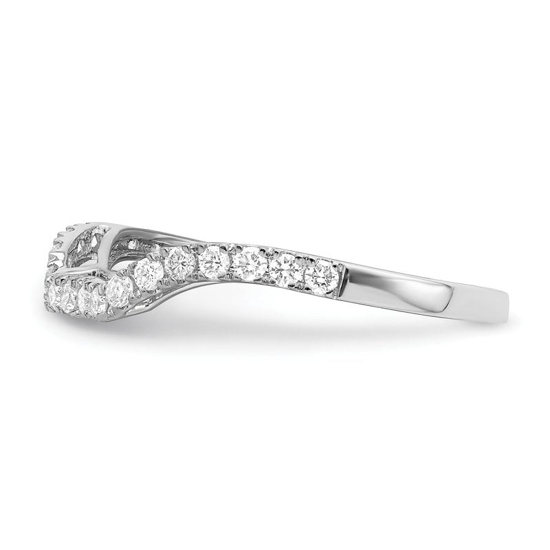 14K White Gold 1/5 carat Lab Grown Diamond VS+ F+ Complete Wedding Band