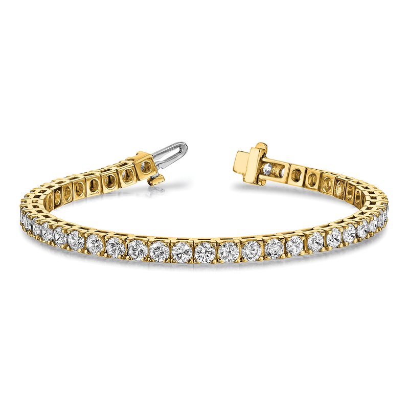 14k Complete 2.17 carat Round AAA Diamond 4-prong 7 inch Tennis Bracelet