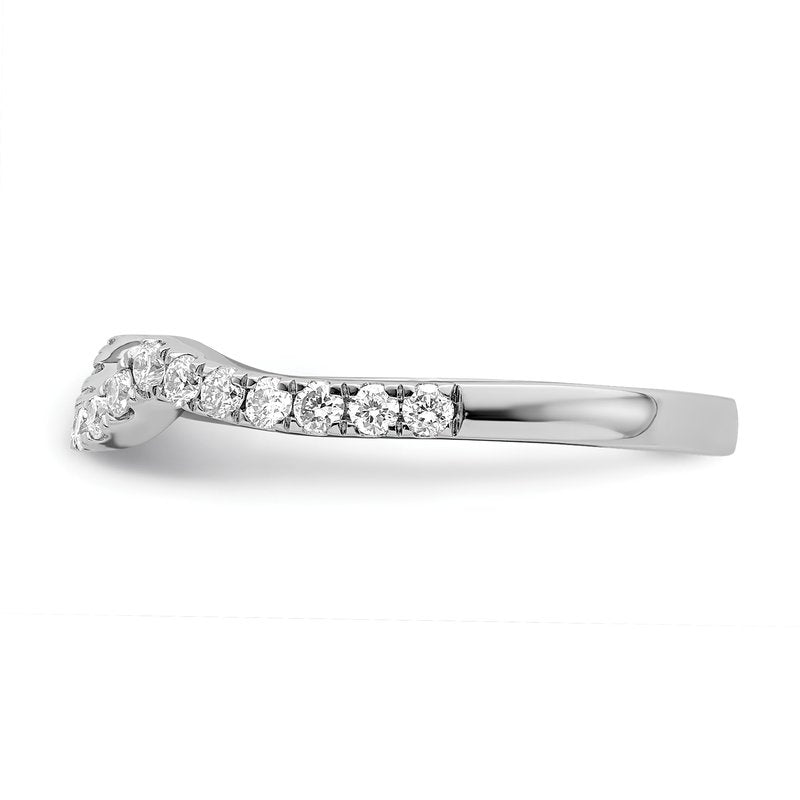 14K White Gold 1/4 carat Lab Grown Diamond VS/SI  D E F  Wedding Band