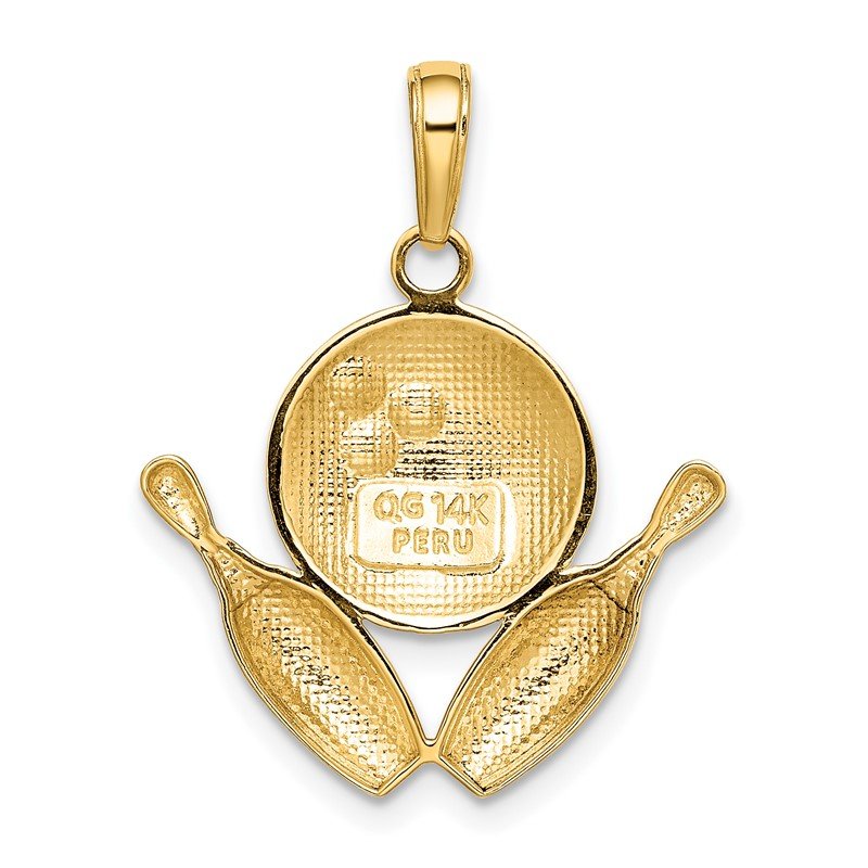 14k Bowling Pins and Ball Charm