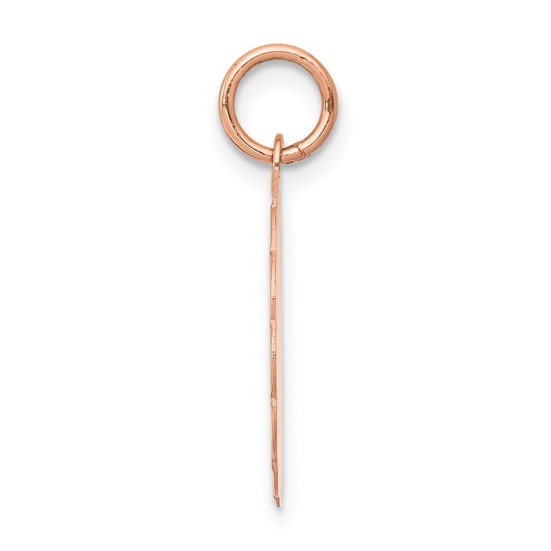 14k Rose Gold BAPTISM with Cross Round Disc Charm