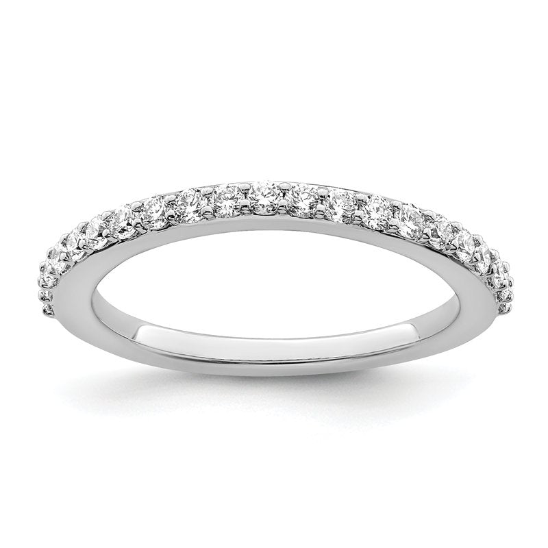 14K White Gold 1/4 carat Lab Grown Diamond VS+ F+ Complete Wedding Band