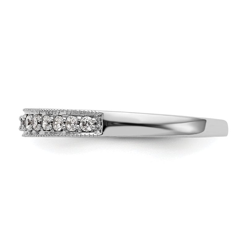 14K White Gold 1/4 carat Lab Grown Diamond VS+ F+ Complete Wedding Band