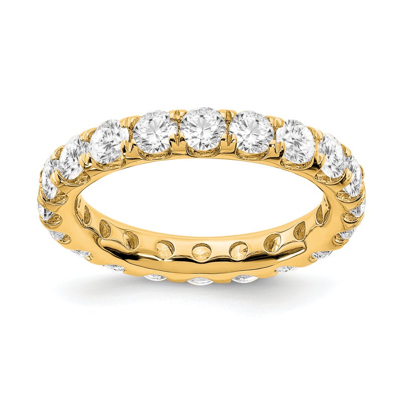 14K Rose Gold 1/2 carat Lab Grown Diamond VS+ F+ Size 4.5 Complete Eternity Band