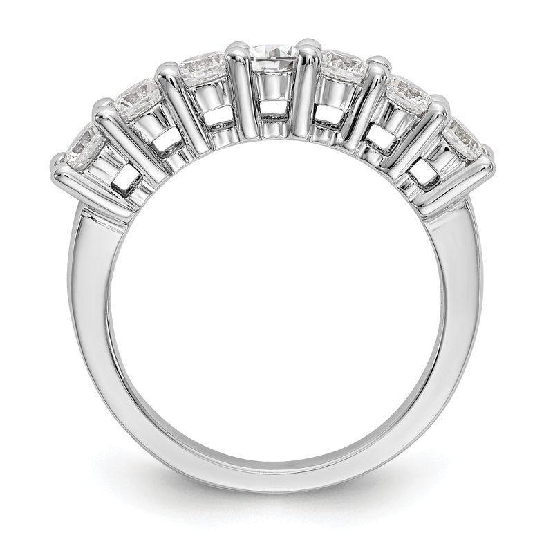 14K White Gold 3/4 carat Lab Grown Diamond VS/SI  D E F  7 Stone Band