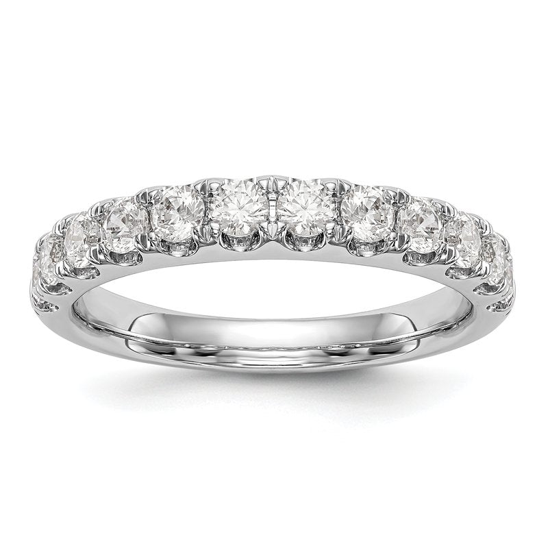 14K White Gold 1/2 carat Lab Grown Diamond VS+ F+ Complete Wedding Band