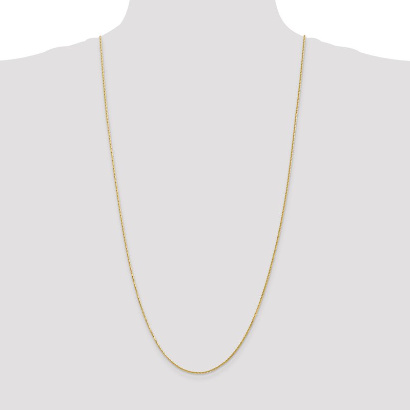 14K 10 inch 1.5mm Diamond-cut Parisian Wheat with Lobster Clasp Anklet