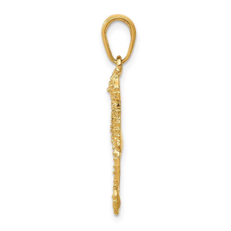 14K Seahorse Pendant