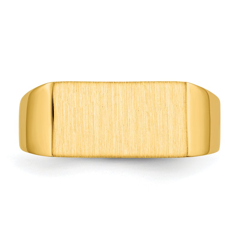 14k 13.0x7.0mm Closed Back Signet Ring