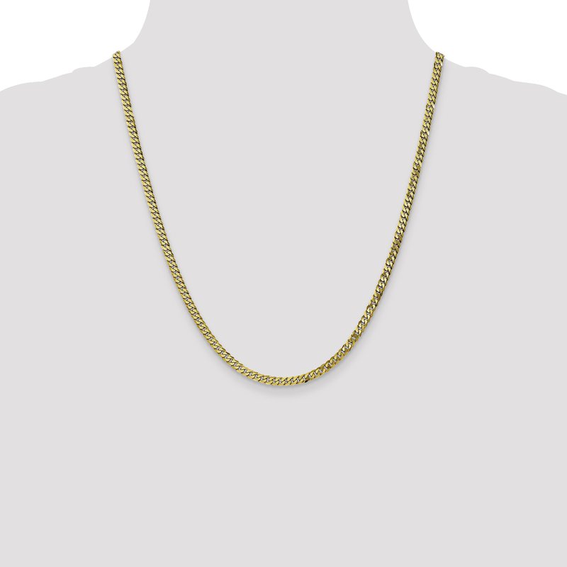 10K 3.9mm Flat Beveled Curb Chain