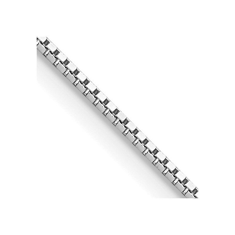 14K White Gold 26 inch .95mm Box with Lobster Clasp Chain