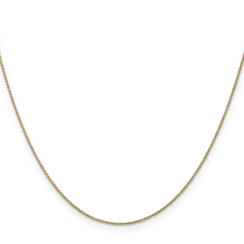14K 14 inch .75mm Cable with Spring Ring Clasp Pendant Chain