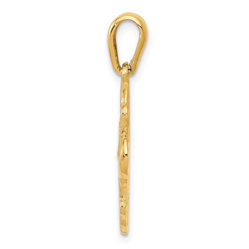 14k Polished Four-Way Medal Pendant
