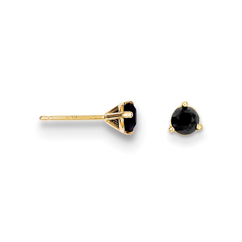 14k 1/4 carat Black Diamond Stud Earrings