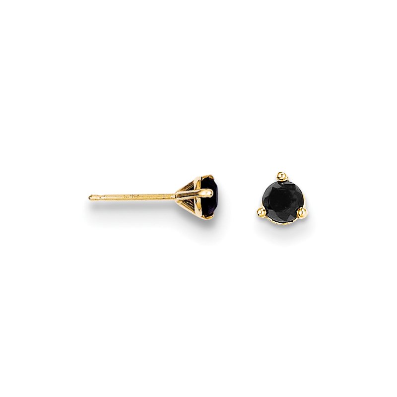 14k 1/4 carat Black Diamond Stud Earrings