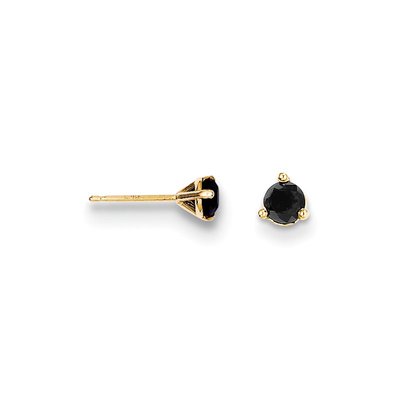 14k 1/4 carat Black Diamond Stud Earrings
