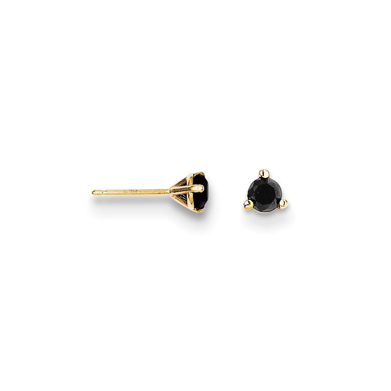 14k 1/4 carat Black Diamond Stud Earrings