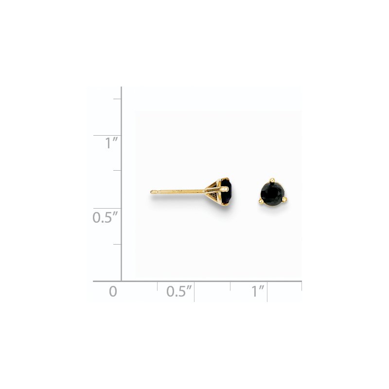 14k 1/4 carat Black Diamond Stud Earrings