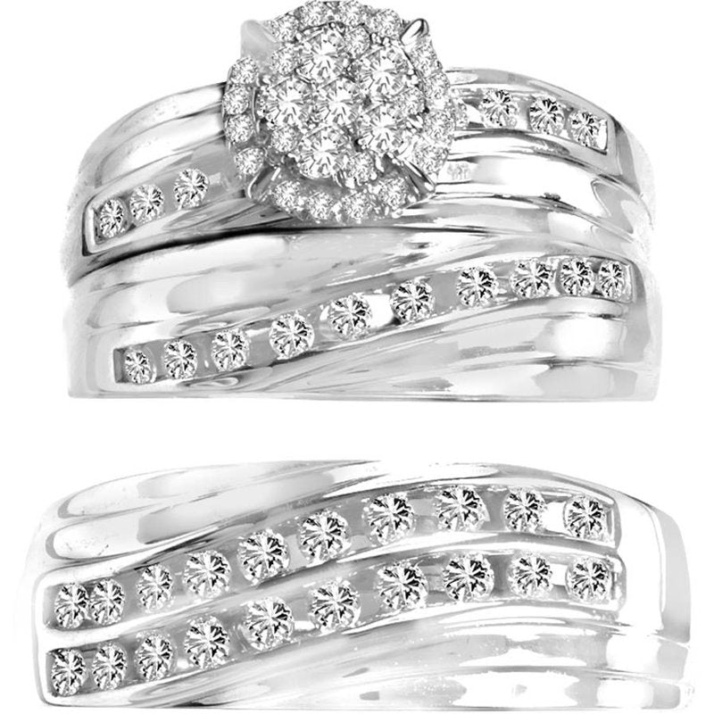 14K 1.13Ct Diamond Trio Set