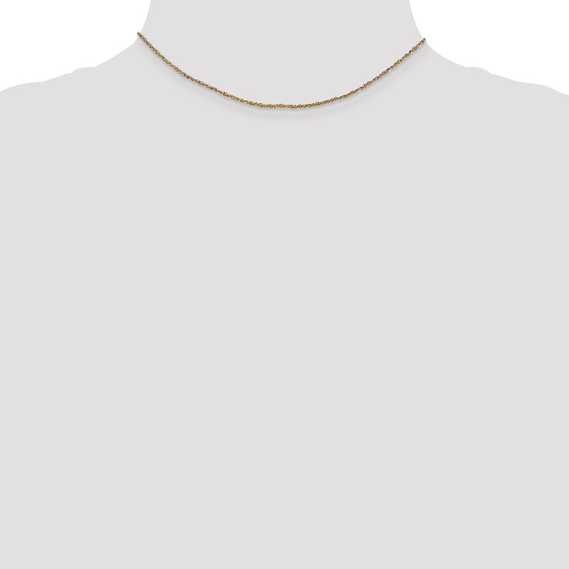 14K 10 inch 1.7mm Ropa with Lobster Clasp Anklet