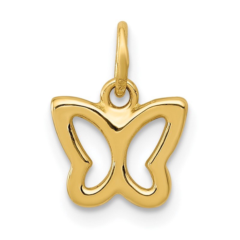 14k Polished Butterfly Pendant