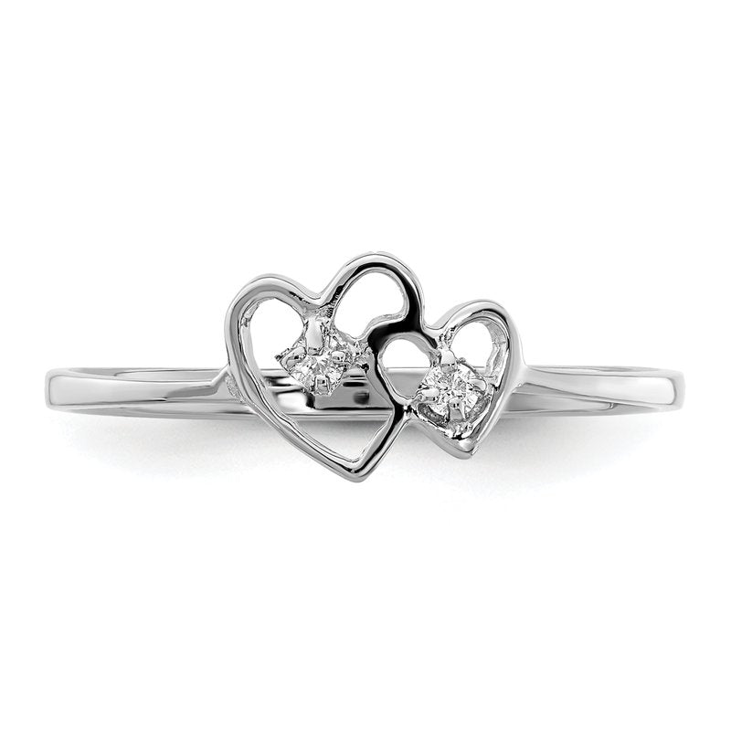 14k White Gold A Diamond ring