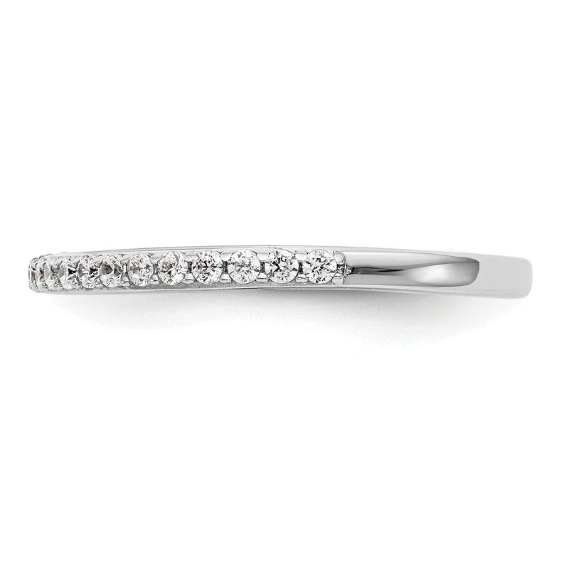 14K White Gold 1/4 carat Lab Grown Diamond VS+ F+ Complete Wedding Band