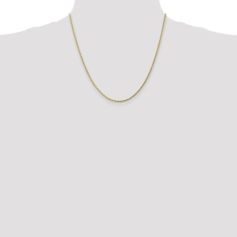 10K 2mm Diamond-Cut Rope Chain