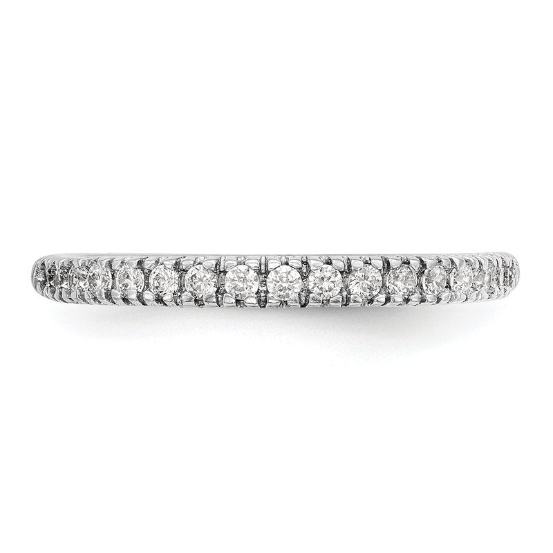 14K White Gold 1/4 carat Lab Grown Diamond VS+ F+ Complete Wedding Band