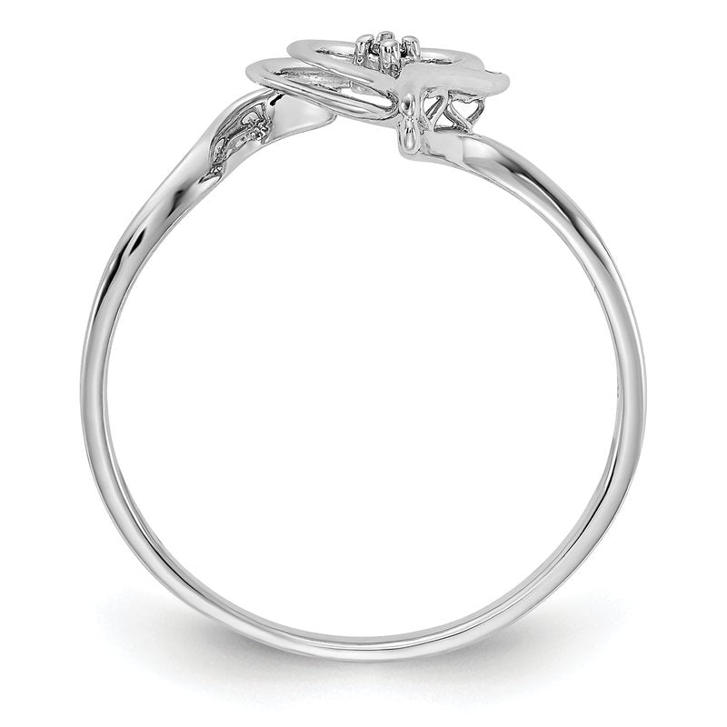 14k White Gold VS Diamond heart ring
