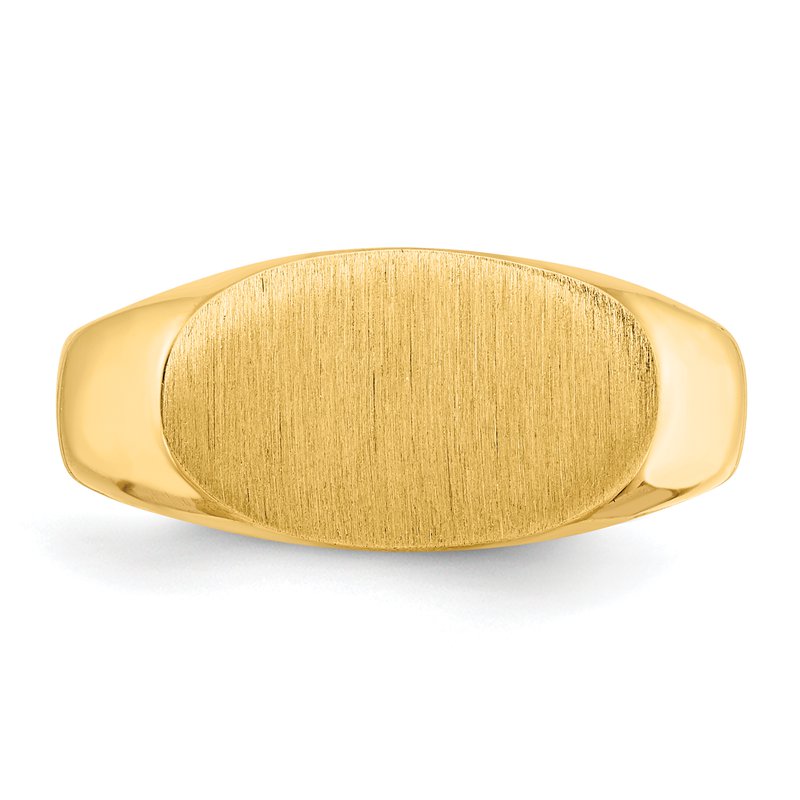 14k 13.5x8.0mm Closed Back Signet Ring