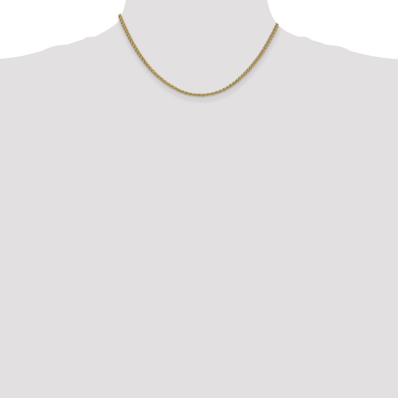 14K 14 inch 2.1mm Spiga with Lobster Clasp Chain