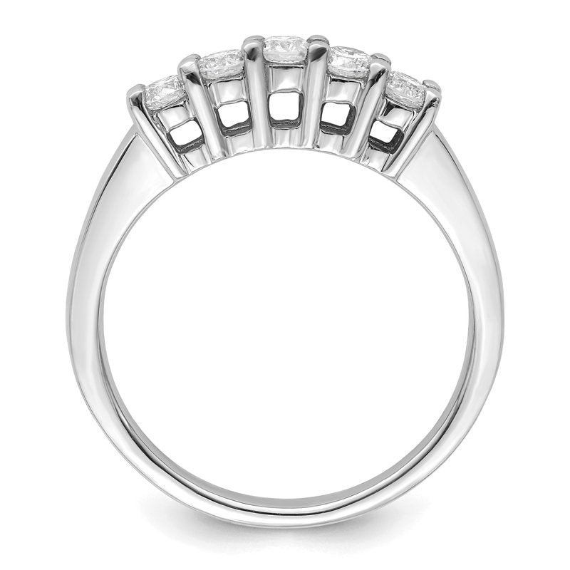14K White Gold 1/2 carat Lab Grown Diamond VS/SI  D E F  5 Stone Ring
