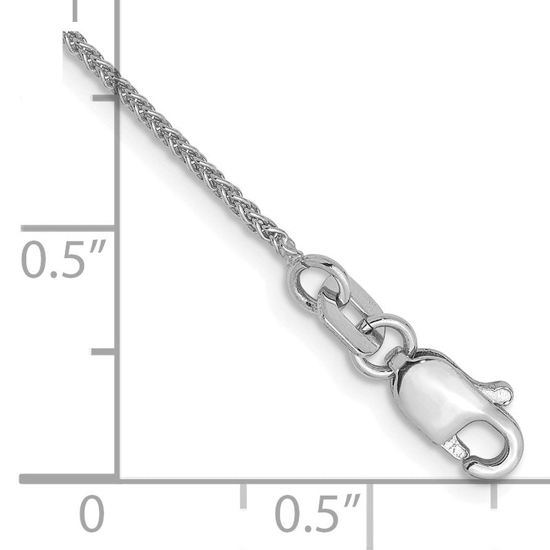 14K White Gold 1.0mm Spiga Chain