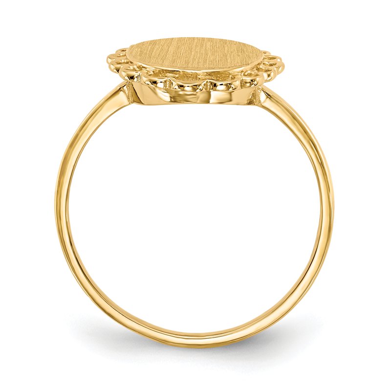 14k 9.0x12.0mm Open Back Signet Ring