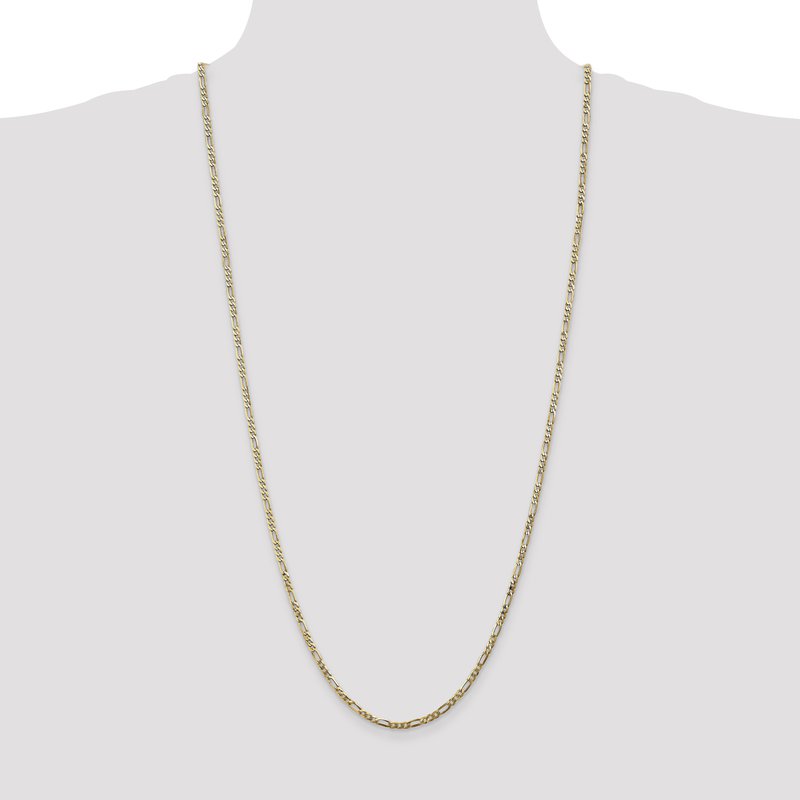14K 26 inch 2.75mm Flat Figaro with Lobster Clasp Chain