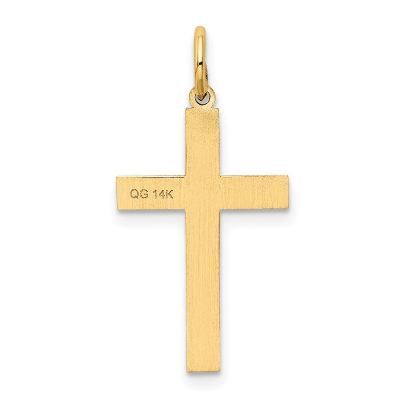 14K Laser Designed Ichthus Cross Charm