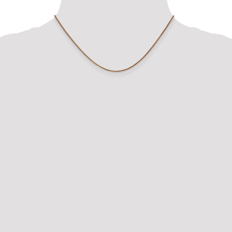 14K Rose Gold 1.2mm Spiga Chain