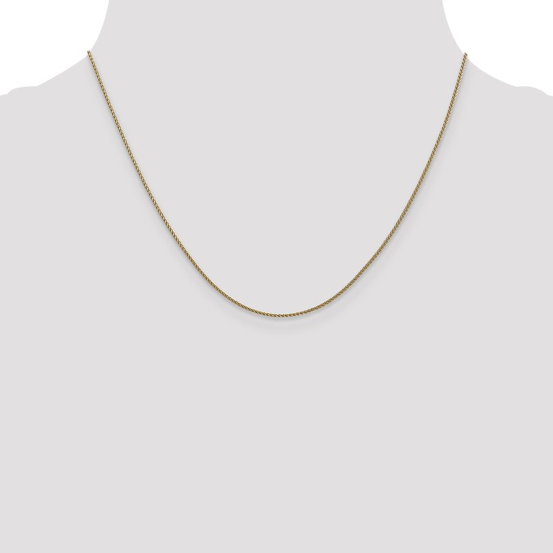 14K 1mm D/C Spiga Chain Anklet