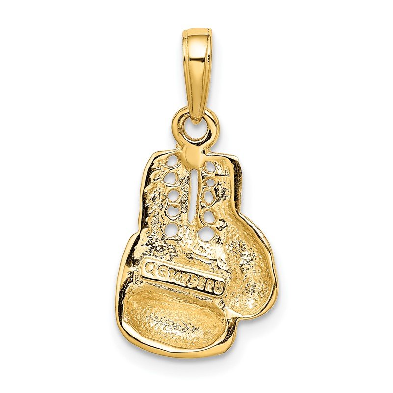 14K Polished Cut-out Boxing Glove Charm